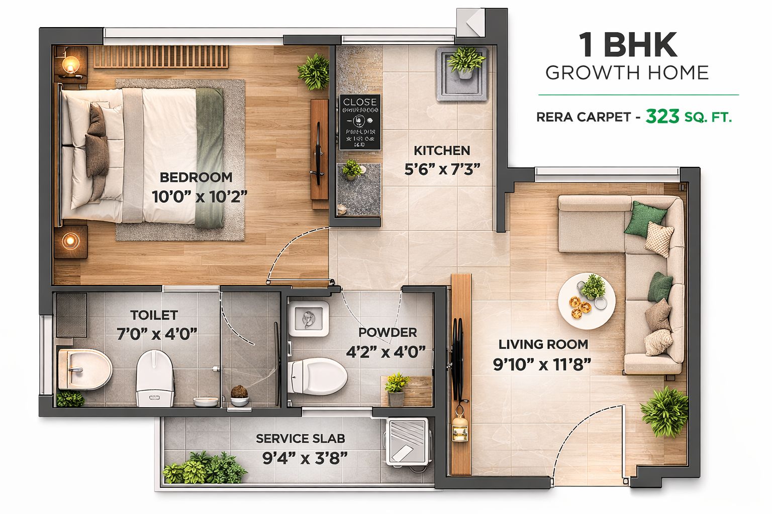 1 BHK Plan